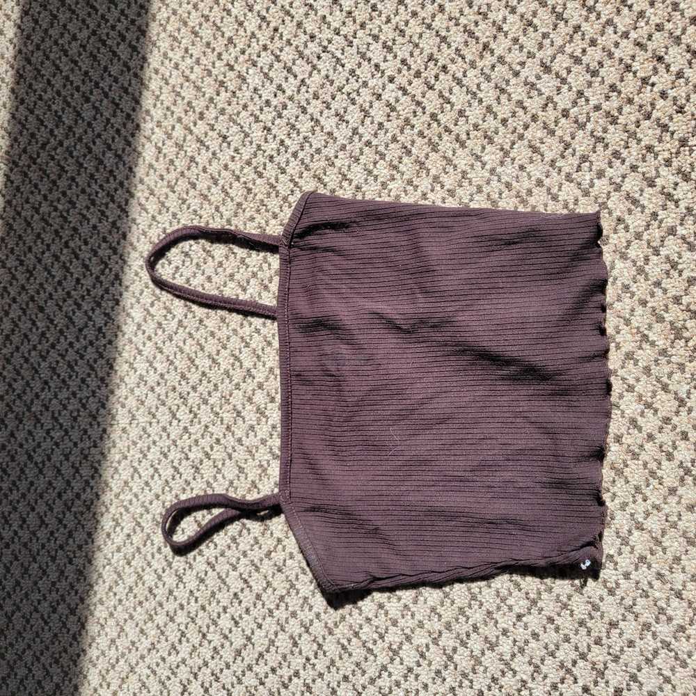 Brown Ribbed Tank